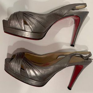 Christian Louboutin metallic heel 6.5 / 36.5